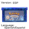32 Bit Video Game Cartridge Console Card for Nintendo GBA Pokeon Emerald FireRed LeafGreen Ruby Sapphire with Shiny Label