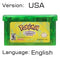 32 Bit Video Game Cartridge Console Card for Nintendo GBA Pokeon Emerald FireRed LeafGreen Ruby Sapphire with Shiny Label