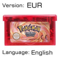 32 Bit Video Game Cartridge Console Card for Nintendo GBA Pokeon Emerald FireRed LeafGreen Ruby Sapphire with Shiny Label