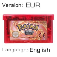 32 Bit Video Game Cartridge Console Card for Nintendo GBA Pokeon Emerald FireRed LeafGreen Ruby Sapphire with Shiny Label