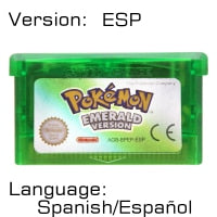 32 Bit Video Game Cartridge Console Card for Nintendo GBA Pokeon Emerald FireRed LeafGreen Ruby Sapphire with Shiny Label