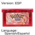 32 Bit Video Game Cartridge Console Card for Nintendo GBA Pokeon Emerald FireRed LeafGreen Ruby Sapphire with Shiny Label
