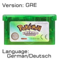 32 Bit Video Game Cartridge Console Card for Nintendo GBA Pokeon Emerald FireRed LeafGreen Ruby Sapphire with Shiny Label