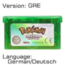 32 Bit Video Game Cartridge Console Card for Nintendo GBA Pokeon Emerald FireRed LeafGreen Ruby Sapphire with Shiny Label