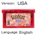 32 Bit Video Game Cartridge Console Card for Nintendo GBA Pokeon Emerald FireRed LeafGreen Ruby Sapphire with Shiny Label