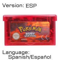 32 Bit Video Game Cartridge Console Card for Nintendo GBA Pokeon Emerald FireRed LeafGreen Ruby Sapphire with Shiny Label