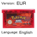 32 Bit Video Game Cartridge Console Card for Nintendo GBA Pokeon Emerald FireRed LeafGreen Ruby Sapphire with Shiny Label