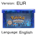32 Bit Video Game Cartridge Console Card for Nintendo GBA Pokeon Emerald FireRed LeafGreen Ruby Sapphire with Shiny Label