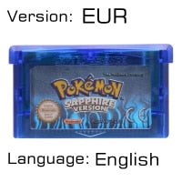 32 Bit Video Game Cartridge Console Card for Nintendo GBA Pokeon Emerald FireRed LeafGreen Ruby Sapphire with Shiny Label