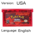 32 Bit Video Game Cartridge Console Card for Nintendo GBA Pokeon Emerald FireRed LeafGreen Ruby Sapphire with Shiny Label