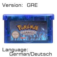 32 Bit Video Game Cartridge Console Card for Nintendo GBA Pokeon Emerald FireRed LeafGreen Ruby Sapphire with Shiny Label