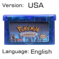 32 Bit Video Game Cartridge Console Card for Nintendo GBA Pokeon Emerald FireRed LeafGreen Ruby Sapphire with Shiny Label