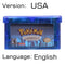 32 Bit Video Game Cartridge Console Card for Nintendo GBA Pokeon Emerald FireRed LeafGreen Ruby Sapphire with Shiny Label