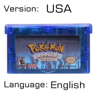 32 Bit Video Game Cartridge Console Card for Nintendo GBA Pokeon Emerald FireRed LeafGreen Ruby Sapphire with Shiny Label