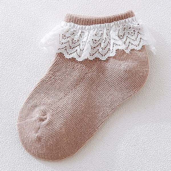 YWHUANSEN 0 to 6 Yrs Toddler Baby Child Girls Ruffle Lace Ankle Cotton Dress Socks Princess Summer Cotton Eyelet Flower Socks
