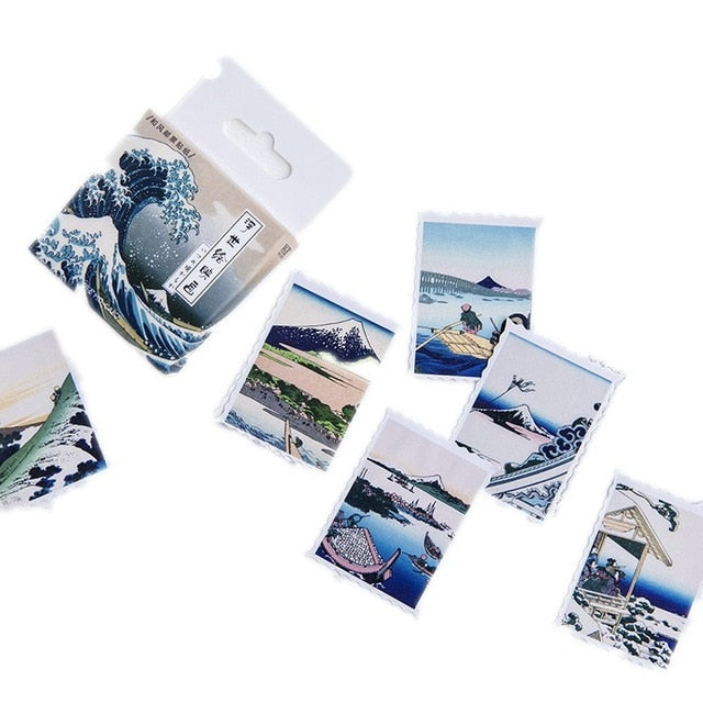 45pcs/box Japanese View Label Stickers Set Decorative Stationery Stickers Scrapbooking Diy Diary Album Stick Label