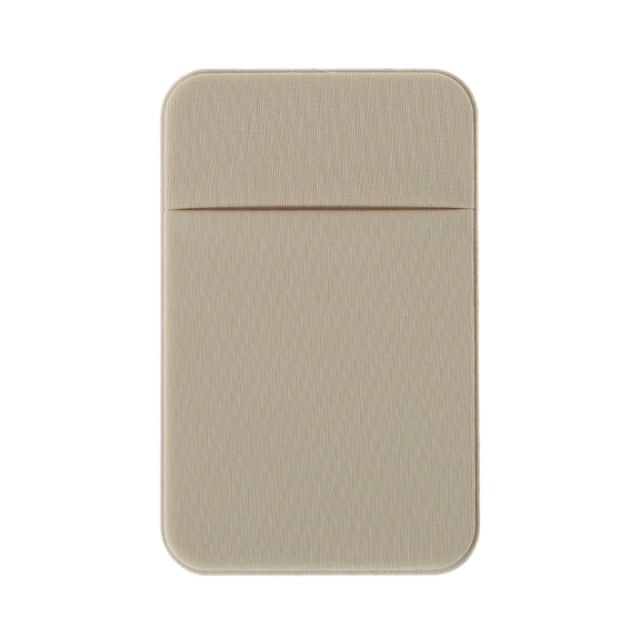 Mobile Phone Credit Card Wallet Holder Pocket Stick-On Adhesive Elastic Tool