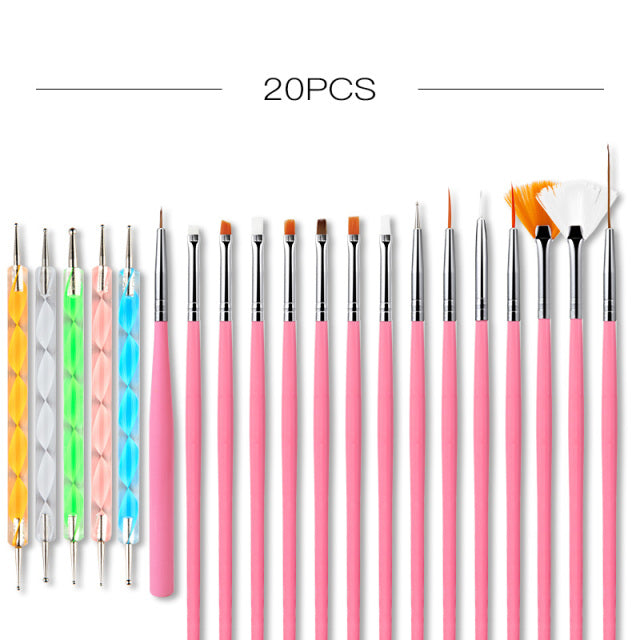 ROSALIND Nail Brush All For Manicure Brush Set Gel Nail Polish Painting Dotting Pen Gel Varnishes Tools Kit Manicure Pens