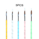 ROSALIND Nail Brush All For Manicure Brush Set Gel Nail Polish Painting Dotting Pen Gel Varnishes Tools Kit Manicure Pens