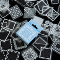 50 pcs/pack White lace transparent Cute Boxed Kawaii Decoration Stickers Planner Scrapbooking Stationery Japanese Diary Stickers