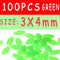 100PCS  Oval Soft Rubber Luminous Fishing Beads Glowing  Sink Beads For Treble Hook Fishing Rigs  Green Red  Fishing Lure Tackle