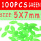 100PCS  Oval Soft Rubber Luminous Fishing Beads Glowing  Sink Beads For Treble Hook Fishing Rigs  Green Red  Fishing Lure Tackle