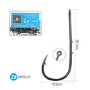 DONQL 50pcs Barbed Fishing Hooks Sea Worm Carp Single Circle Hook Set Fly Fishing Accessories Tackle Carbon Steel Fishhook