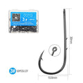 DONQL 50pcs Barbed Fishing Hooks Sea Worm Carp Single Circle Hook Set Fly Fishing Accessories Tackle Carbon Steel Fishhook