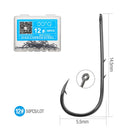 DONQL 50pcs Barbed Fishing Hooks Sea Worm Carp Single Circle Hook Set Fly Fishing Accessories Tackle Carbon Steel Fishhook
