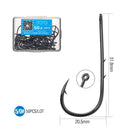 DONQL 50pcs Barbed Fishing Hooks Sea Worm Carp Single Circle Hook Set Fly Fishing Accessories Tackle Carbon Steel Fishhook