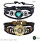 2pcs/set 12 Constellation Bracelets Luminous Charm Leather Bracelet Zodiac Horoscope Braided Bangle Men Women Jewelry Wrist Gift