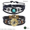 2pcs/set 12 Constellation Bracelets Luminous Charm Leather Bracelet Zodiac Horoscope Braided Bangle Men Women Jewelry Wrist Gift