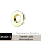 1Pcs Sink Hole Round Overflow Cover Ceramic Pots Plastic/Copper Insert Chrome Basin Sink overflow cover