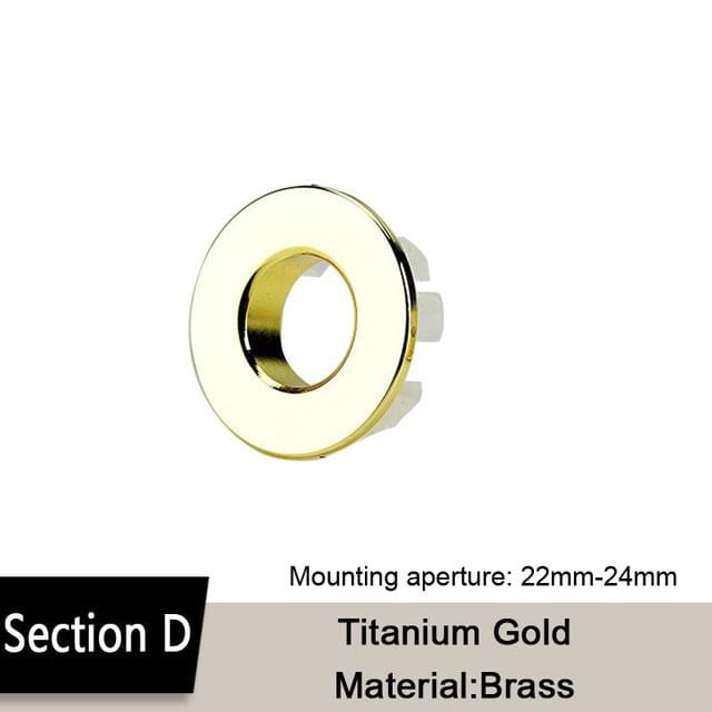 1Pcs Sink Hole Round Overflow Cover Ceramic Pots Plastic/Copper Insert Chrome Basin Sink overflow cover