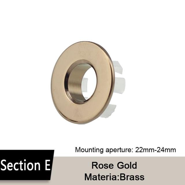 1Pcs Sink Hole Round Overflow Cover Ceramic Pots Plastic/Copper Insert Chrome Basin Sink overflow cover