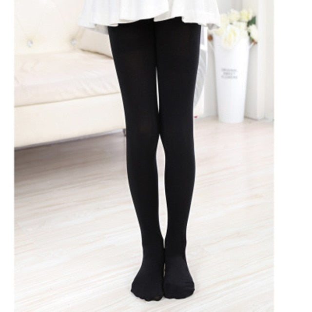 YWHUANSEN Summer Spring Candy Color Kids Pantyhose Ballet Dance Tights for Girls Stocking Children Velvet Solid White Pantyhose