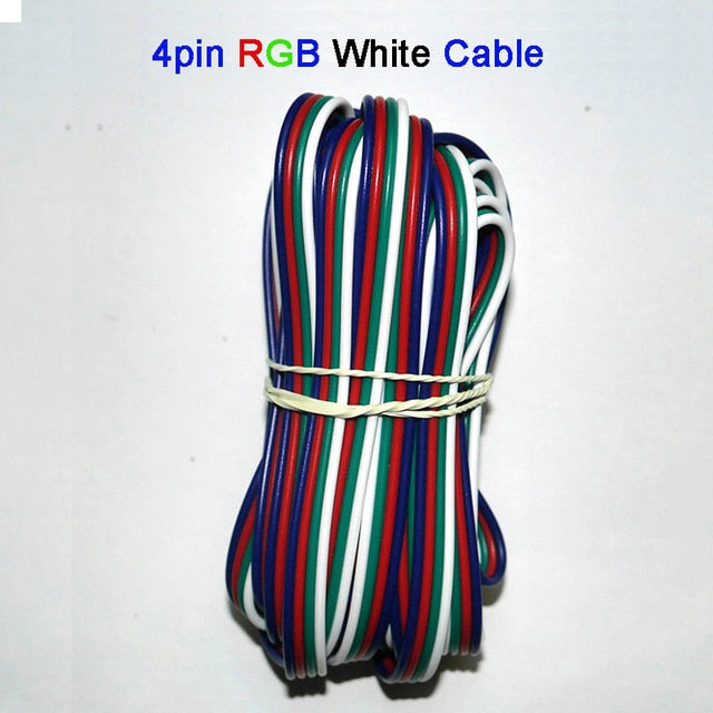 5~100 meters 2pin 3pin 4pin 5Pin 6pin 22 AWG Extension Electric Wire Cable Led Connector For 5050 3528 RGBW RGB CCT LED Stirp