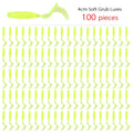 100 Pcs/lot Fishing Lures 40mm 0.4g Wobblers Carp Fishing Soft Bait Swimbait Tail Grub Lures Silicone Artificial Fishing Tackle