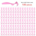 100 Pcs/lot Fishing Lures 40mm 0.4g Wobblers Carp Fishing Soft Bait Swimbait Tail Grub Lures Silicone Artificial Fishing Tackle
