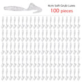 100 Pcs/lot Fishing Lures 40mm 0.4g Wobblers Carp Fishing Soft Bait Swimbait Tail Grub Lures Silicone Artificial Fishing Tackle