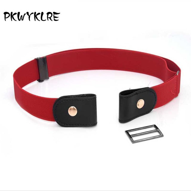 Buckle-Free Belt For Jean Pants,Dresses,No Buckle Stretch Elastic Waist Belt For Women/Men,No Bulge,No Hassle Waist Belt