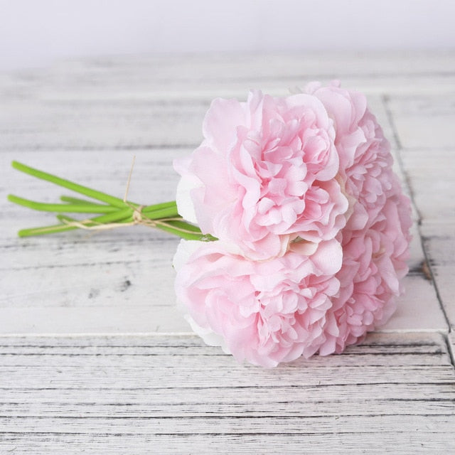 peony artificial artificial silk flowers for home decoration wedding bouquet for bride high quality fake flower faux living room
