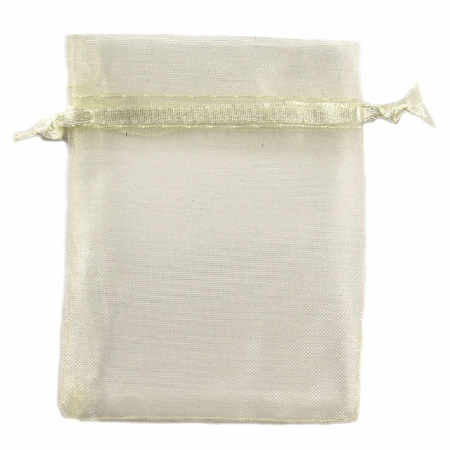 50Pcs Organza Bag Jewelry Packaging Gift Candy Wedding Party Goodie Packing Favors Pouches Drawable Bags Present Sweets Pouches