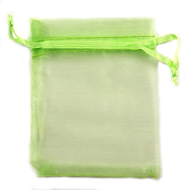 50Pcs Organza Bag Jewelry Packaging Gift Candy Wedding Party Goodie Packing Favors Pouches Drawable Bags Present Sweets Pouches