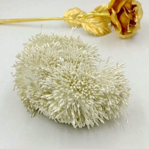 900pcs/lot Random Mixed Double Heads DIY Artificial Mini Pearl Flower Stamen Pistil 1mm Floral Stamen For Wedding Decoration DIY