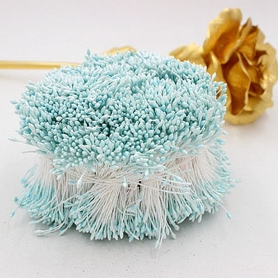 900pcs/lot Random Mixed Double Heads DIY Artificial Mini Pearl Flower Stamen Pistil 1mm Floral Stamen For Wedding Decoration DIY