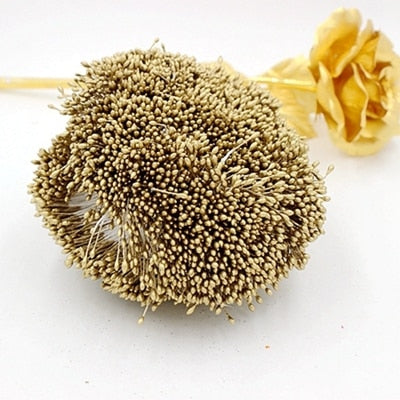 900pcs/lot Random Mixed Double Heads DIY Artificial Mini Pearl Flower Stamen Pistil 1mm Floral Stamen For Wedding Decoration DIY