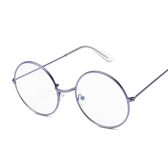 Vintage Round Glasses Clear Lens Fashion Gold Round Metal Frame Glasses Optical Men Women Eyeglass Frame Fake Glasses