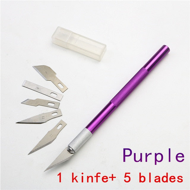 Carving knife or 5PC Blades Wood Carving Tools Fruit Craft Sculpture Engraving utility Knife  DIY Cutting stationery Tool