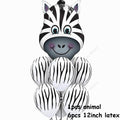 Animal Shaped Foil Balloons - Latex Balloons for Kids Set